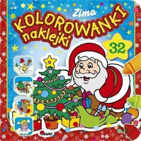 KOLOROWANKI NAKLEJKI ZIMA AWM WYDAWNICTWO