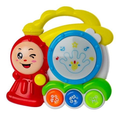 Bębenek lokomotywa pianinko grające instrument EUROBABY ZABAWKI