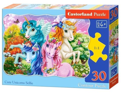 PUZZLE 30 EL. UNICORNS SELFIE CASTOR