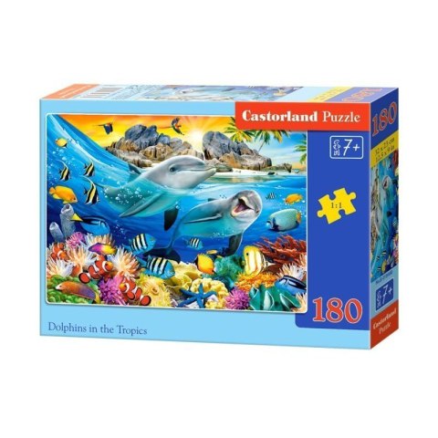 Puzzle 180 el. dolphins tropic CASTOR