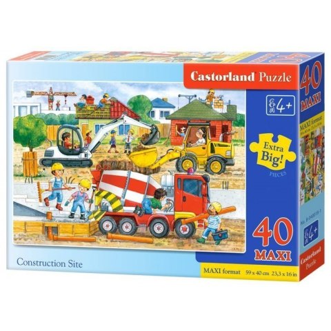 Puzzle 40 elementów Maxi Construction Site CASTOR