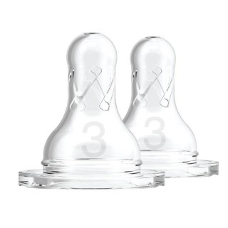 Smoczki 3 standard silicon 2 szt 6m+ DR BROWNS DR BROWNS
