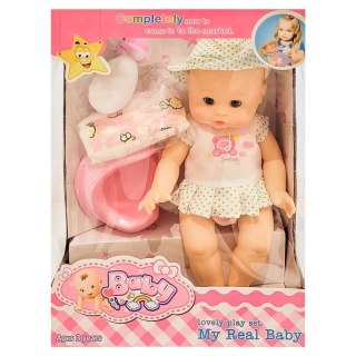 Lalka bobas funkcyjna pije siusia nocnik butelka EUROBABY ZABAWKI