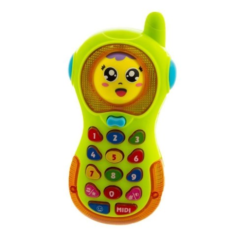 Telefon zabawka interaktywna grzechotka melodia dźwięk 14 cm Eurobaby