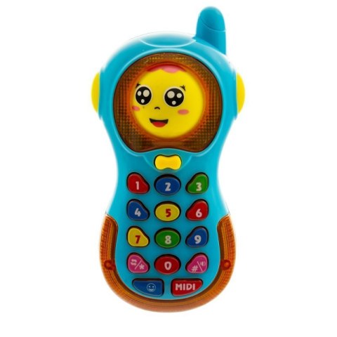 Telefon zabawka interaktywna grzechotka melodia dźwięk 14 cm Eurobaby