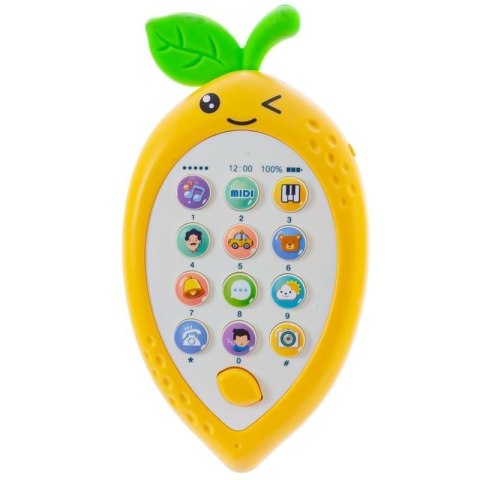 Interaktywny telefonik dla dzieci smartfon owoc EUROBABY ZABAWKI