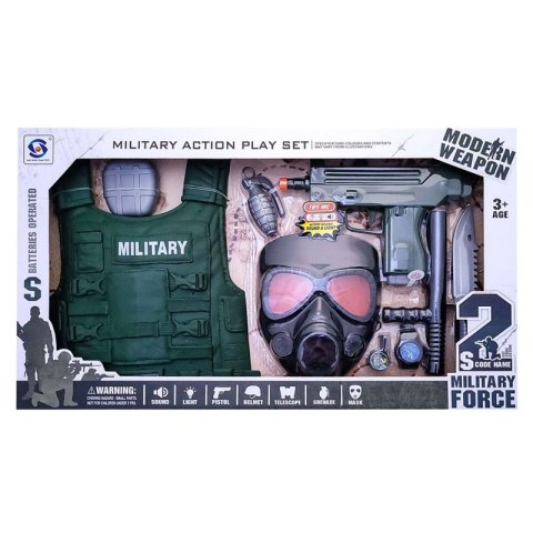 Zestaw żołnierza ekwipunek militarny akcesoria 60x35x6 cm EUROBABY ZABAWKI