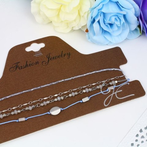 Naszyjnik choker obroża z łańcuszkiem rzemyk