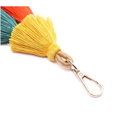 Brelok do kluczy zawieszka do torebki pompon z chwostami 20 cm