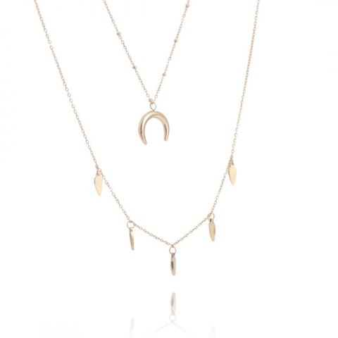Naszyjnik stal chirurgiczna pozłacana 14k gold NST1438
