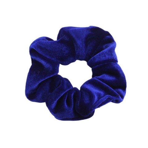 Gumka do włosów frotka scrunchie kobaltowa 10 cm