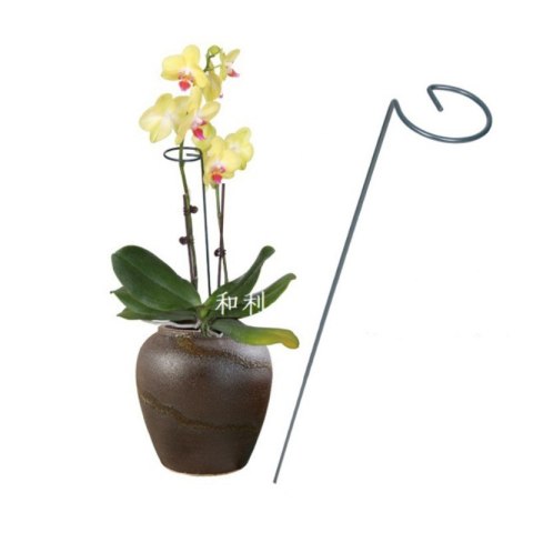 Podpora do roślin tyczka stelaż metalowy 40 cm ciemnozielona