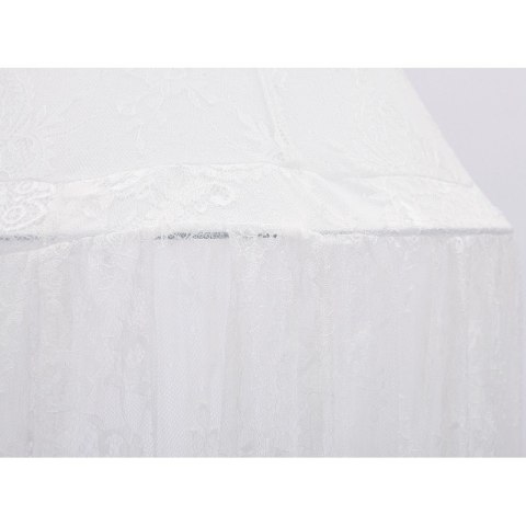 Baldachim do łóżeczka moskitiera tiulowa koronka 50x270 cm biały