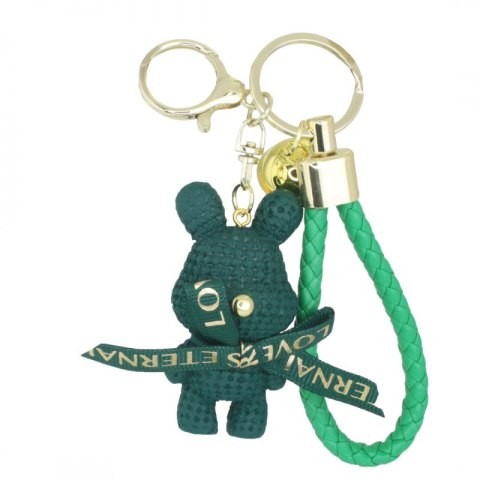 Brelok do kluczy zawieszka do torebki BUNNY SWEET zieleń
