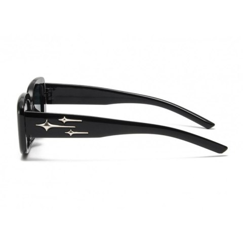 Okulary przeciwsłoneczne damskie zerówki filtr UV400 Silver Black