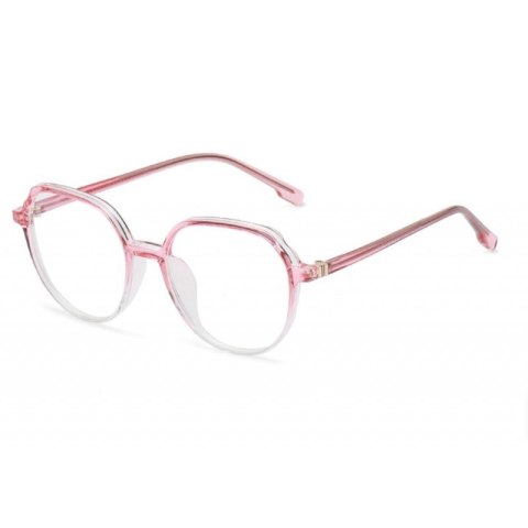 Okulary zerówki owalne damskie złote gold rose OK242wz3