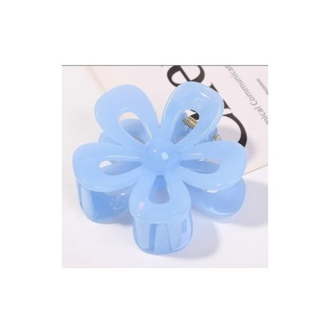 Spinka do włosów klamra łapacz niebieski kwiat XL 6,5x7cm