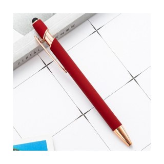 Długopis metalowy rysik touch pen czarny wkład czerwony