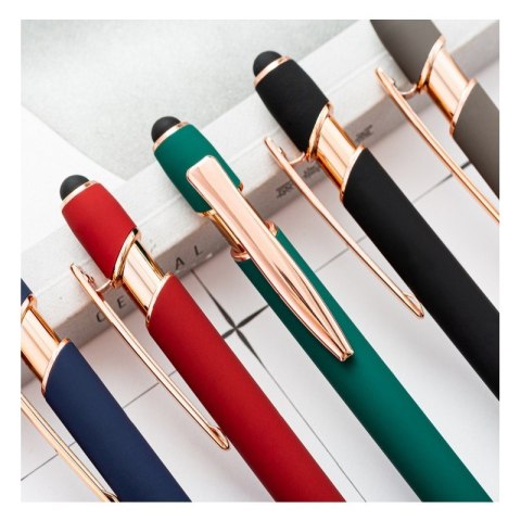 Długopis metalowy rysik touch pen szary czarny wkład