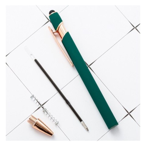 Długopis metalowy rysik touch pen szary czarny wkład