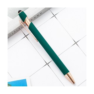 Długopis metalowy touch pen rysik zielony czarny wkład