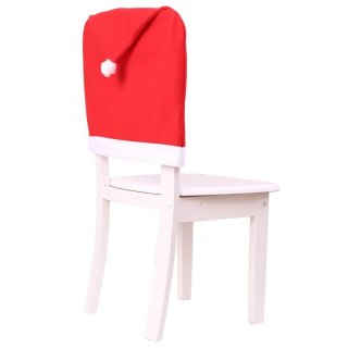 Pokrowiec na krzesło czapka Mikołaja 65cm x 50cm czerwona 1szt KSN69