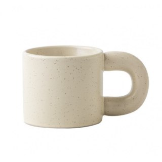 Kubek ceramiczny do kawy herbaty nakrapiany żółty 300 ml