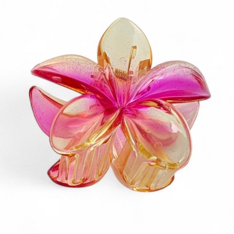 Spinka do włosów klamra łapka kwiat ombre XL 7,5x8cm
