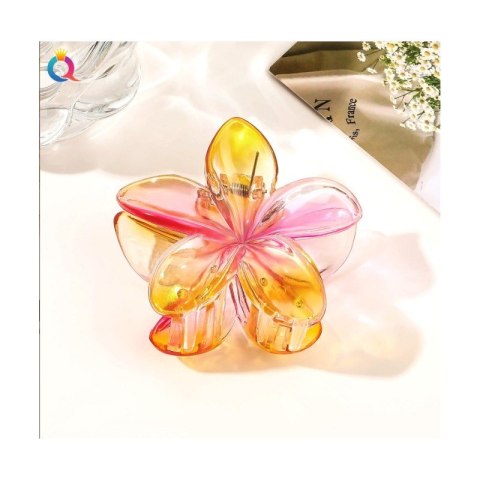 Spinka do włosów klamra łapka kwiat ombre XL 7,5x8cm