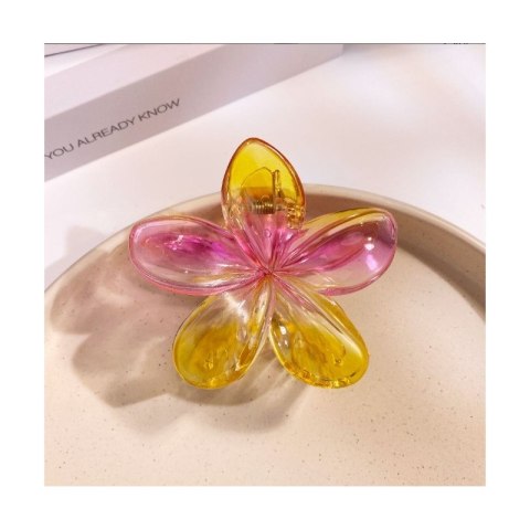 Spinka do włosów klamra łapka kwiat ombre XL 7,5x8cm
