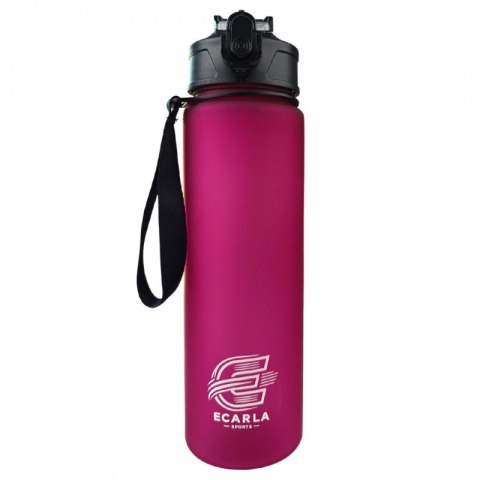 Bidon sportowy butelka na wodę ze słomką 750 ml bordowy