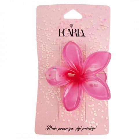 Spinka do włosów klamra klips kwiat różowy ombre 6 cm