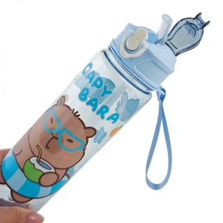 Butelka na wodę, bidon 800ml niebieski, wakacyjna KAPIBARA BD56N
