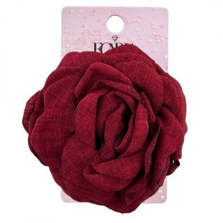 Spinka do włosów duża klamra XL kwiat róża bordowa 9cm SP288BOR