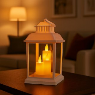Lampion dekoracyjny latarnia LED świeca 12x23 cm