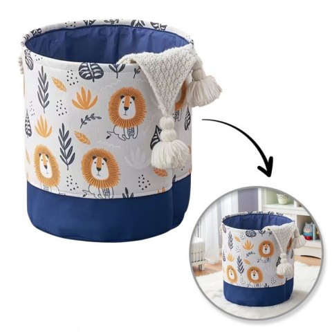 Pojemnik na zabawki kosz worek organizer lwy 40x35cm