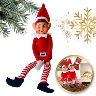 Elf psotnik, figurka skrzat krasnal zabawa adwentowa KSN204