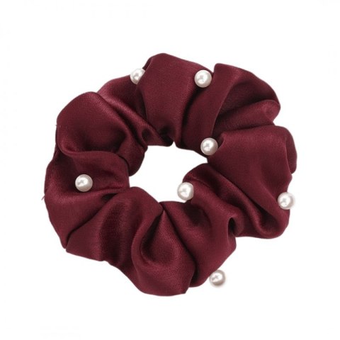 Gumki do włosów frotki scrunchie z perłami zestaw 2 sztuki