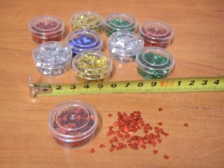 Konfetti / brokat 10 pudełek SERCA | KN-0248
