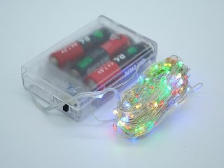 Lampki na druciku 10m 100 led multikolor