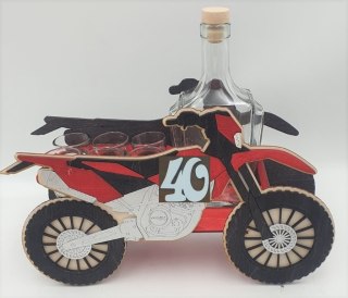 Karafka + 6 kieliszków MOTOR CROSS 40 urodziny