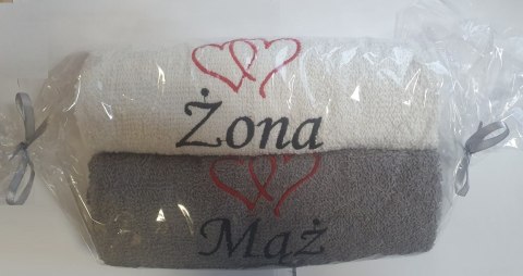 Kpl. 2 ręczników mąż żona 2szt. 50x100cm