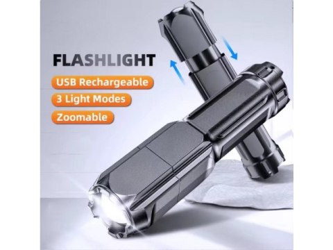 Latarka teleskopowa led zoom 15cm a6657