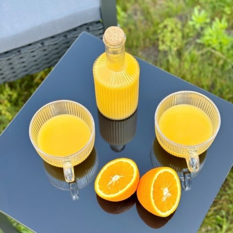 Kubek szklany Jumbo Paski 450 ml