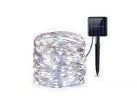 Lampki sznur led solarne 8 funkcji 100 lampek (białe zimne) 12m NT0226