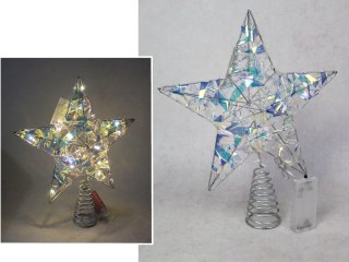 Szpic na stelażu z folią 20 led GWIAZDA szpic 30 x 25 x 5cm CHE-706