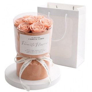 Flower box, bukiet zapachowych kwiatów mydlanych w pudełku 7szt. BUK27R