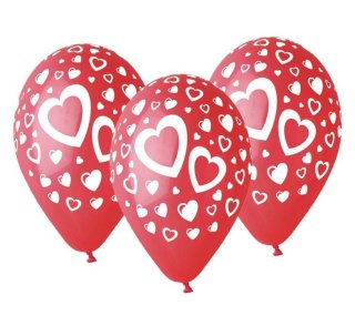Balony Premium Serduszka, 12 cali / 5 szt. GS110/P086
