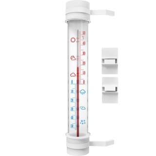 Termometr zewnętrzny biały (-50°C do +50°C) 27cm 020802