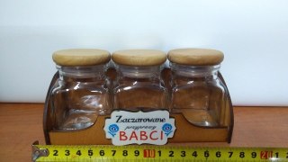 Półka + 3 słoiczki BABCIA